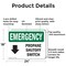 Signmission Electrical Propane Shutoff Switch With Symbol Emergency Sign, Aluminum, 24in W x 18in L, 2PK OS-2PACK-EM-A-1824-L-10291 - alternate 4
